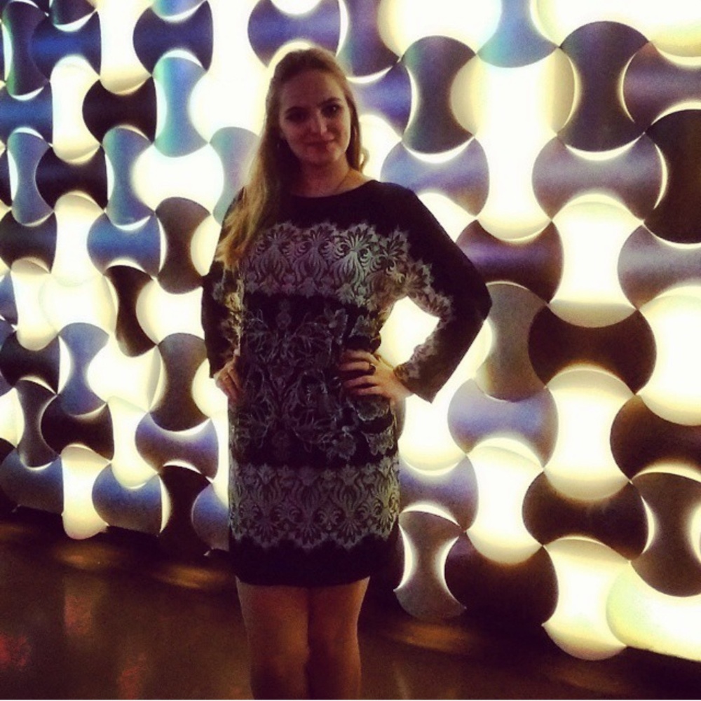 BCBGMaxAzria Black and White mini dress